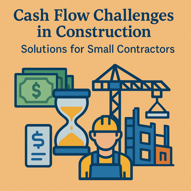 please generate an image for this - Cash Flow Challenges in Construction: Solutions for Small Contractors