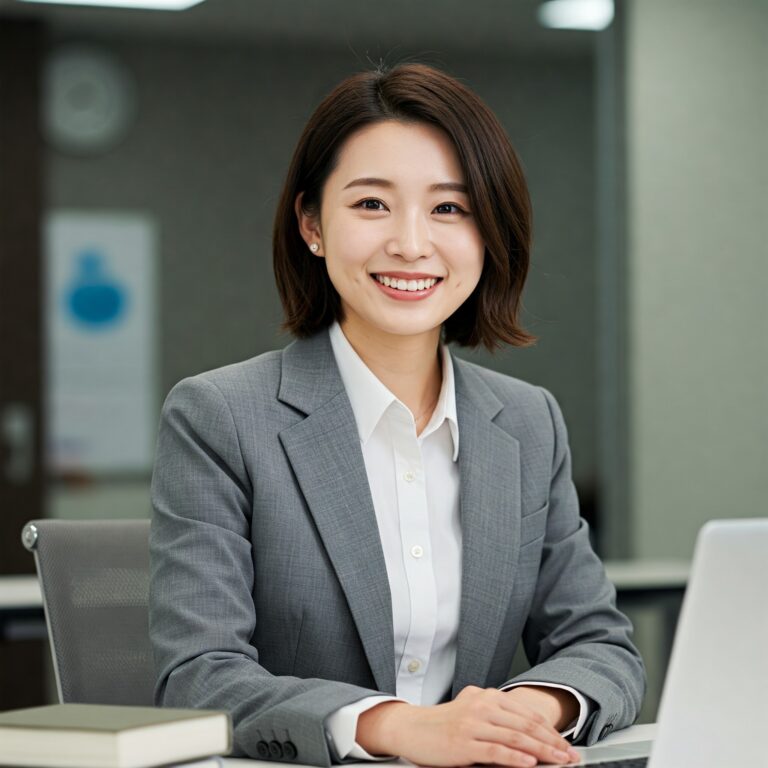 A confident and smiling business professional, representing the positive outcomes of proper franchise financial management.